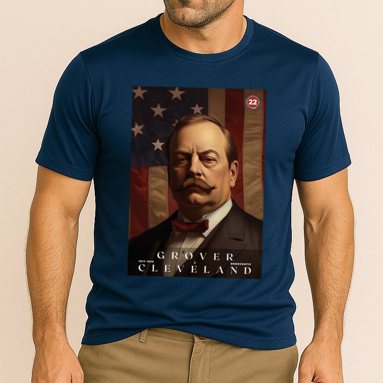 Grover Cleveland 22nd President Of The United States Portrait Cooling Performance Crew T-Shirt