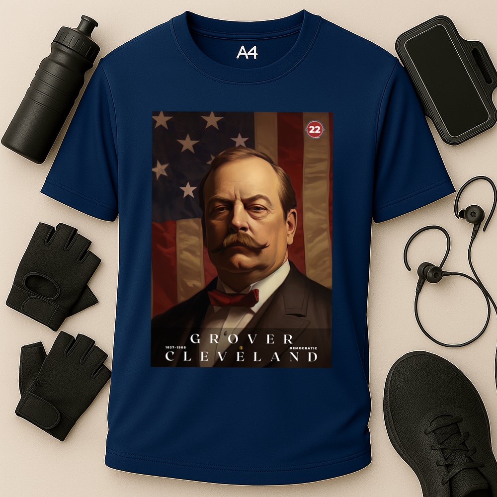 Grover Cleveland 22nd President Of The United States Portrait Cooling Performance Crew T-Shirt