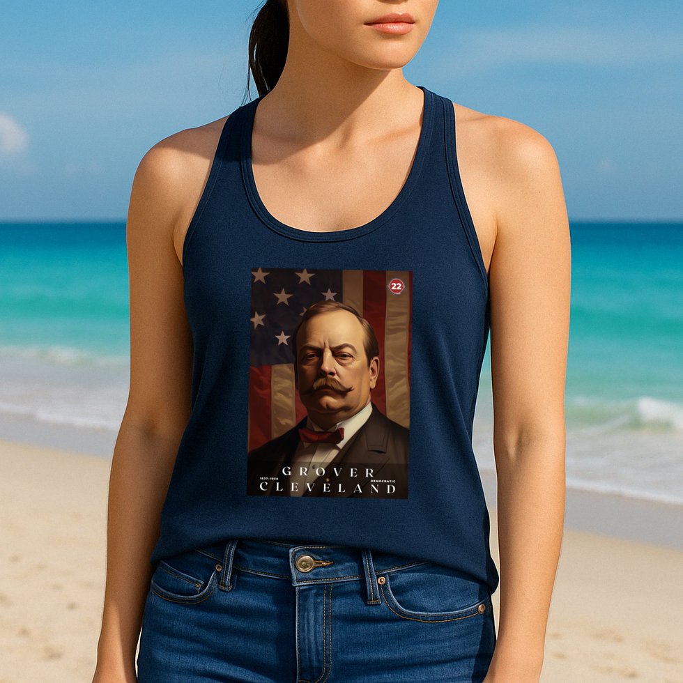 Grover Cleveland 22nd President Of The United States Portrait Womens Tank Top