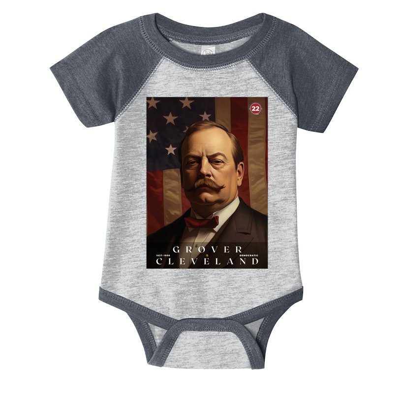 Grover Cleveland 22nd President Of The United States Portrait Infant Baby Jersey Bodysuit