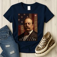 Grover Cleveland 22nd President Of The United States Portrait Womens T-Shirt