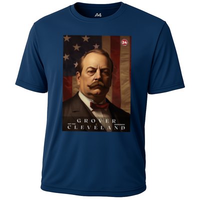 Grover Cleveland 24th President Of The United States Portrait Performance Shirt