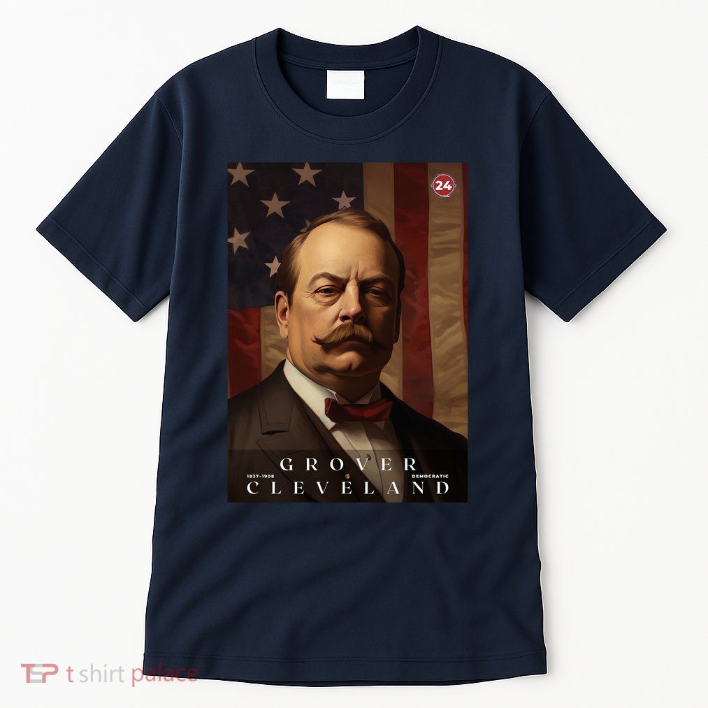 Grover Cleveland 24th President Of The United States Portrait Tall T-Shirt