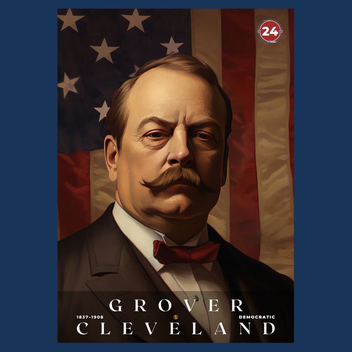 Grover Cleveland 24th President Of The United States Portrait Poster