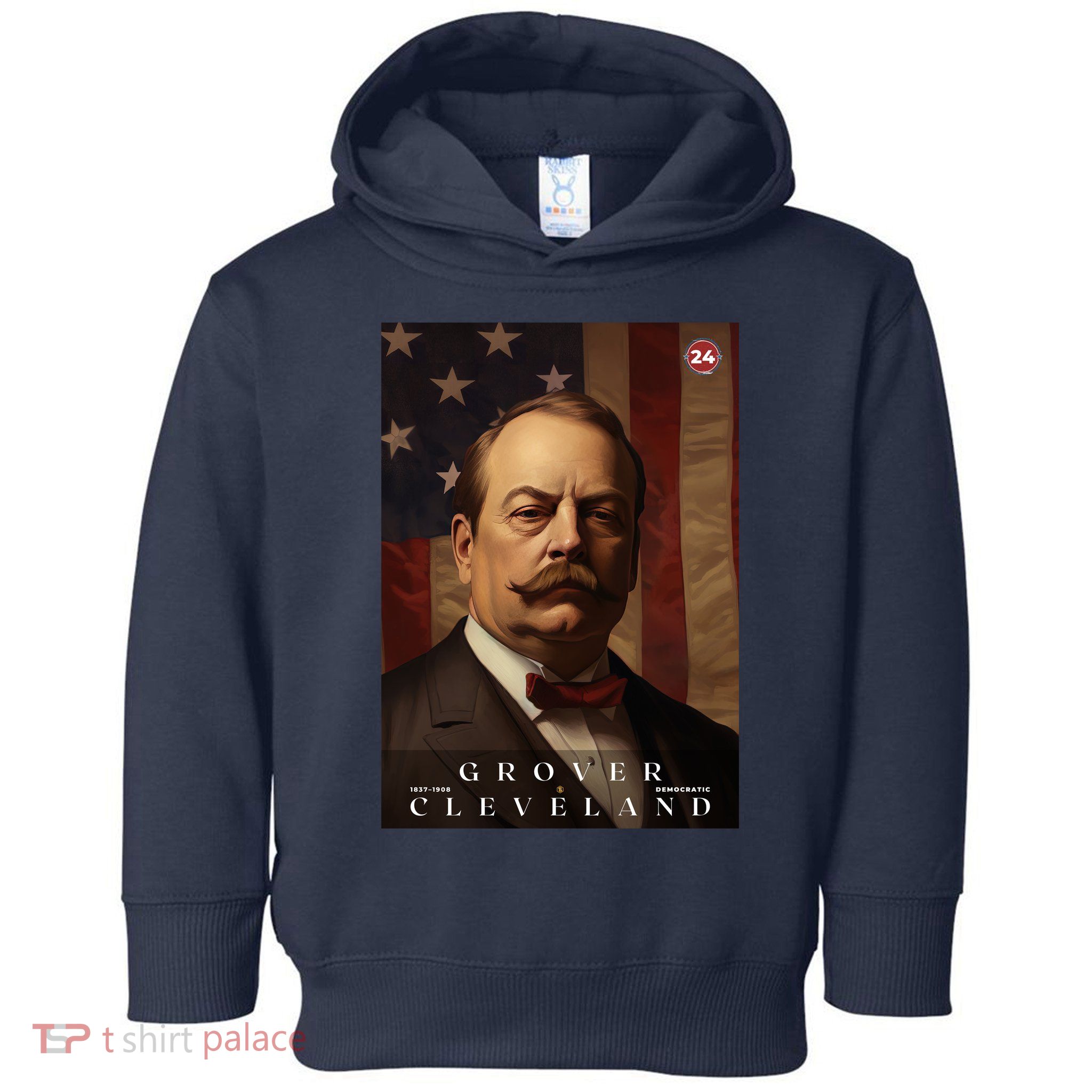 Grover Cleveland 24th President Of The United States Portrait Toddler Hoodie