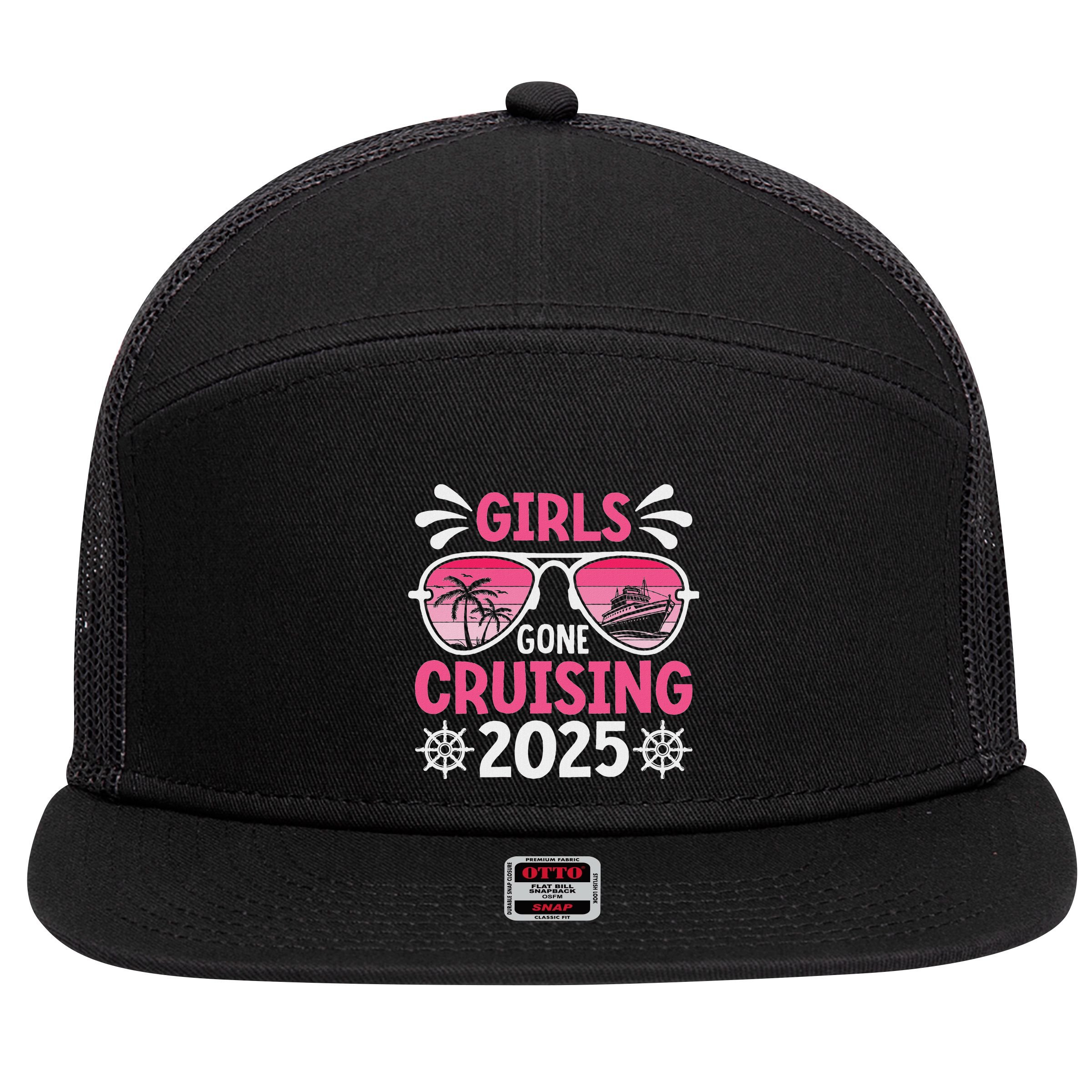 Gone Cruising 2025 Vacation Trip Matching Group 7 Panel Mesh Trucker Snapback Hat
