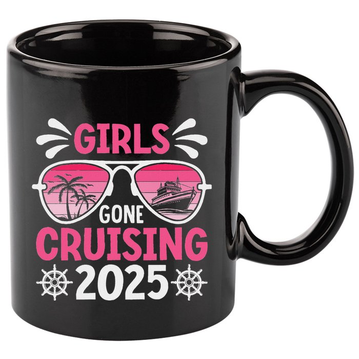 Gone Cruising 2025 Vacation Trip Matching Group 11oz C Handle Ceramic Mug