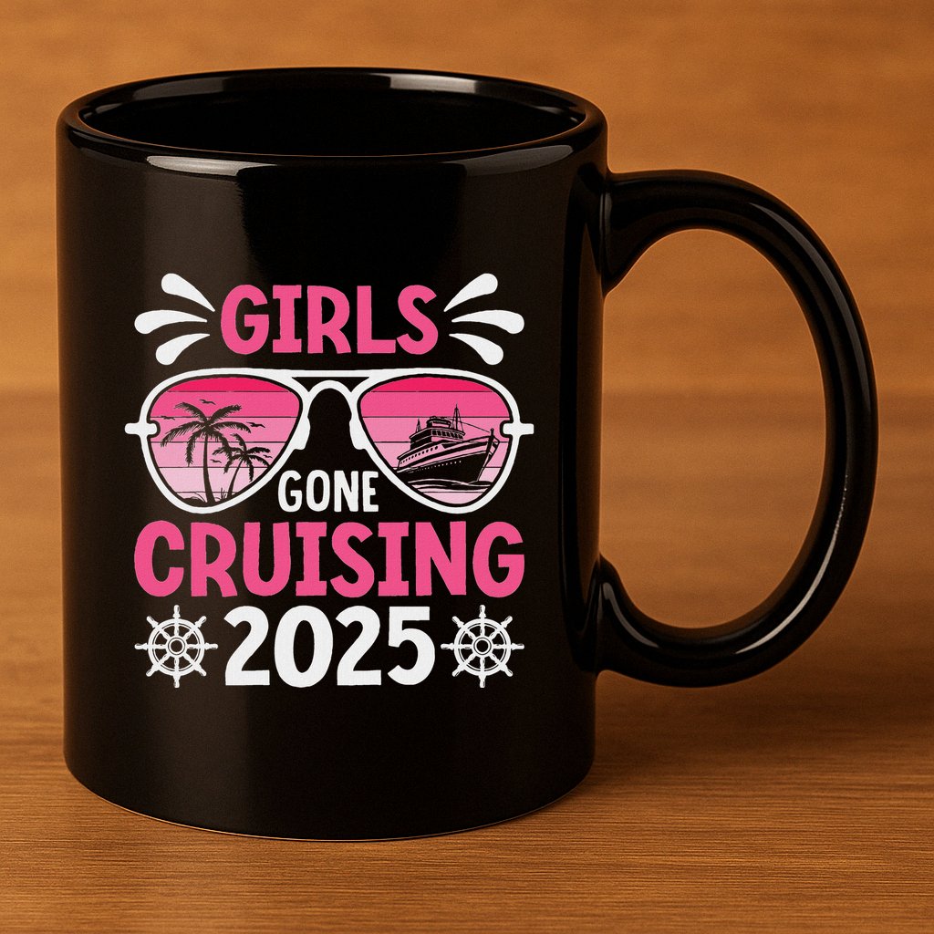 Gone Cruising 2025 Vacation Trip Matching Group 11oz C Handle Ceramic Mug