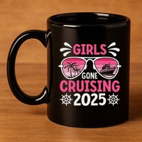 Gone Cruising 2025 Vacation Trip Matching Group 11oz C Handle Ceramic Mug