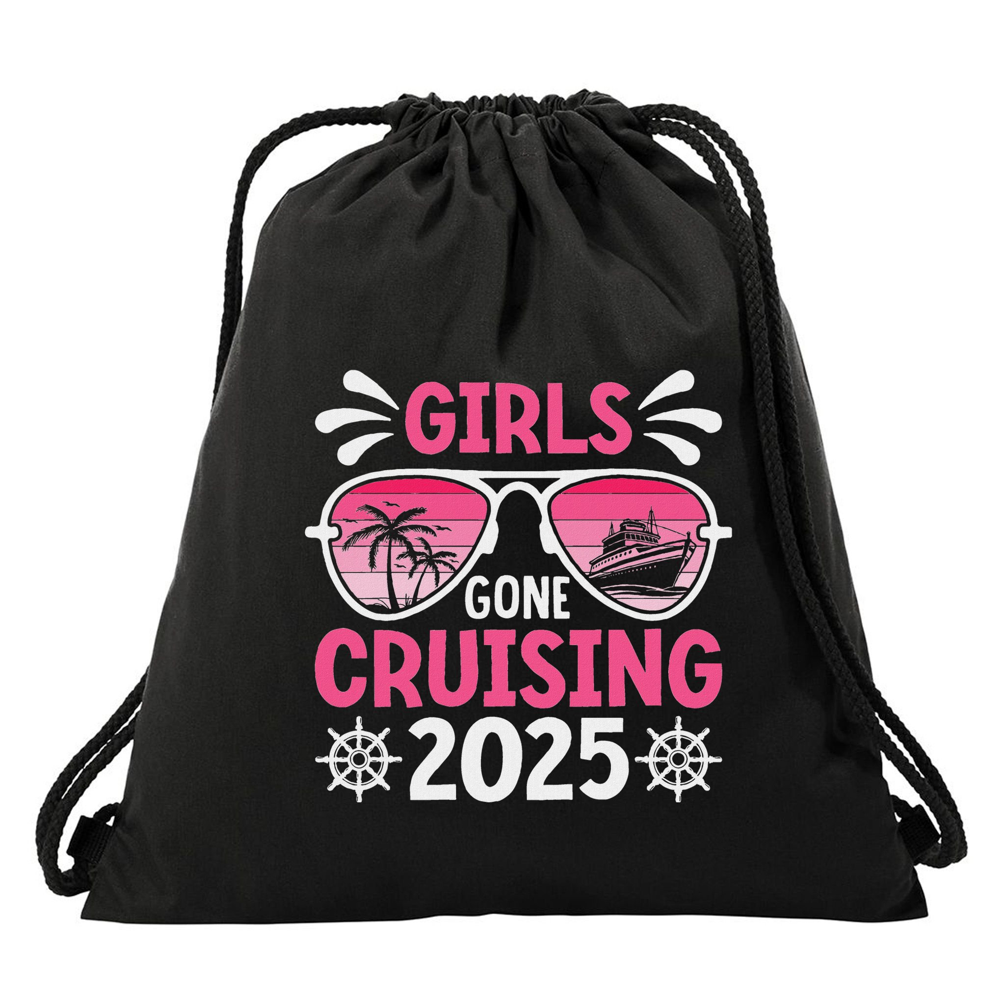 Gone Cruising 2025 Vacation Trip Matching Group Drawstring Bag