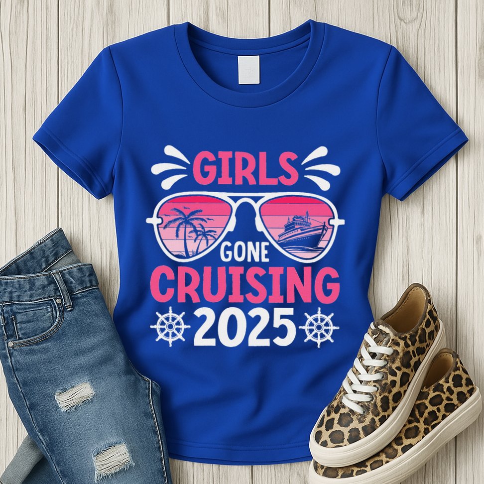 Gone Cruising 2025 Vacation Trip Matching Group Womens T-Shirt
