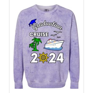 Graduation Cruise 2024 Ship Boat Vacation Summer Vacation Gift Colorblast Crewneck Sweatshirt