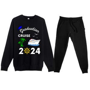 Graduation Cruise 2024 Ship Boat Vacation Summer Vacation Gift Premium Crewneck Sweatsuit Set