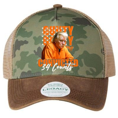 Guilty Convicted 34 Counts Trump Legacy Tie Dye Trucker Hat