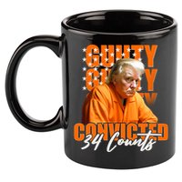 Guilty Convicted 34 Counts Trump 11oz C Handle Ceramic Mug