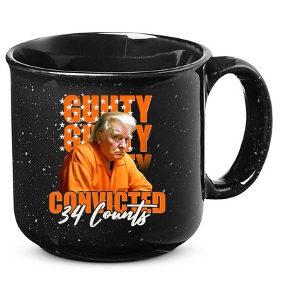 Guilty Convicted 34 Counts Trump 15oz Campfire Ceramic Mug