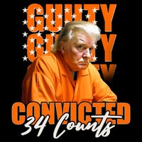Guilty Convicted 34 Counts Trump Baby Bodysuit