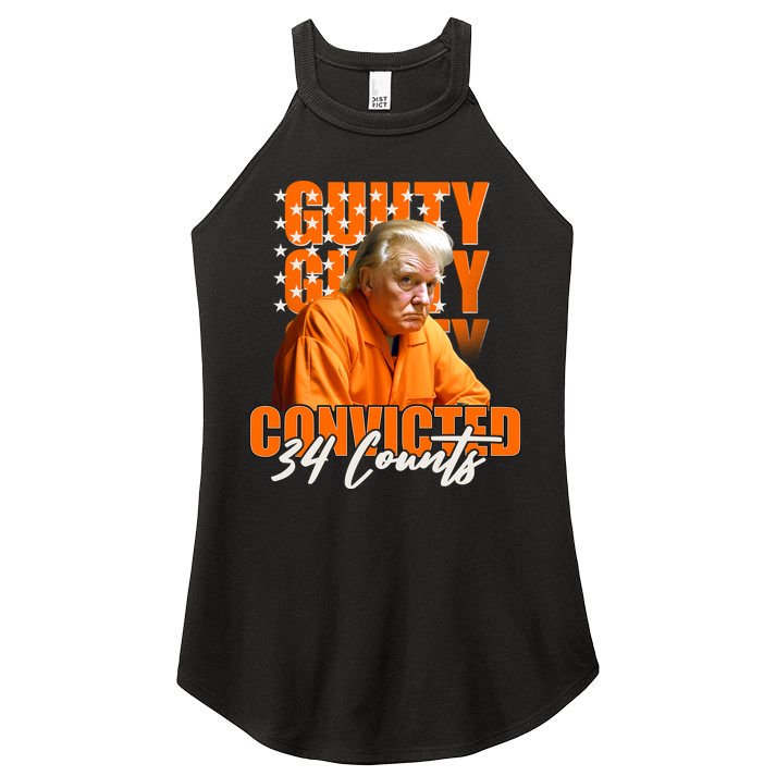 Guilty Convicted 34 Counts Trump Women's Perfect Tri Rocker Tank