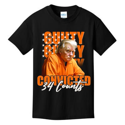 Guilty Convicted 34 Counts Trump Kids T-Shirt