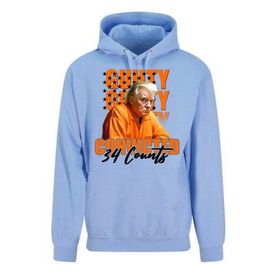 Guilty Convicted 34 Counts Trump Unisex Surf Hoodie