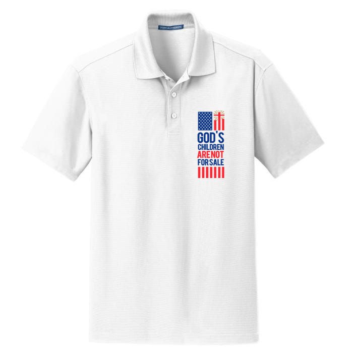 Gods Children Are Not For Sale Funny Political Dry Zone Grid Polo