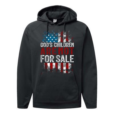 Gods Children Are Not For Sale Funny Political Performance Fleece Hoodie