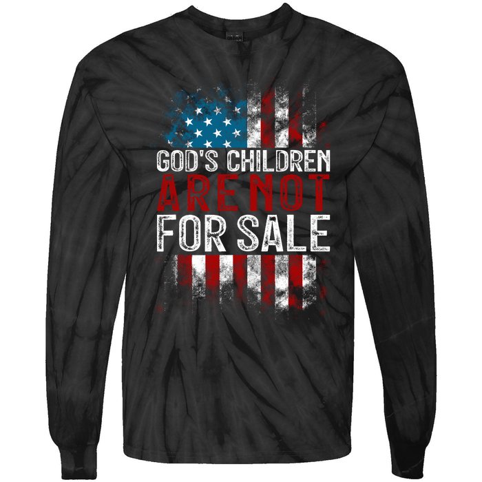 Gods Children Are Not For Sale Funny Political Tie-Dye Long Sleeve Shirt