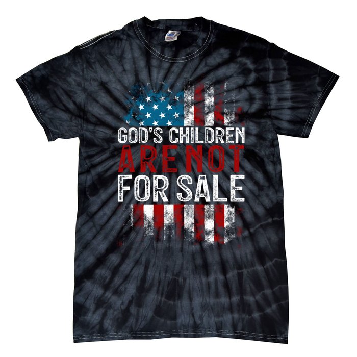 Gods Children Are Not For Sale Funny Political Tie-Dye T-Shirt