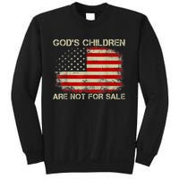 Gods Children Are Not For Sale American Flag Vintage Sweatshirt