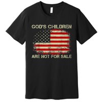 Gods Children Are Not For Sale American Flag Vintage Premium T-Shirt