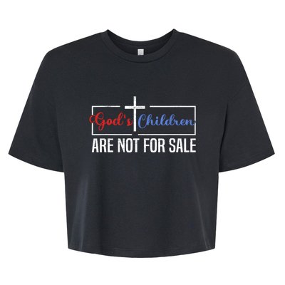 Gods Children Are Not For Sale Christian Bella+Canvas Jersey Crop Tee