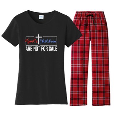 Gods Children Are Not For Sale Christian Women's Flannel Pajama Set