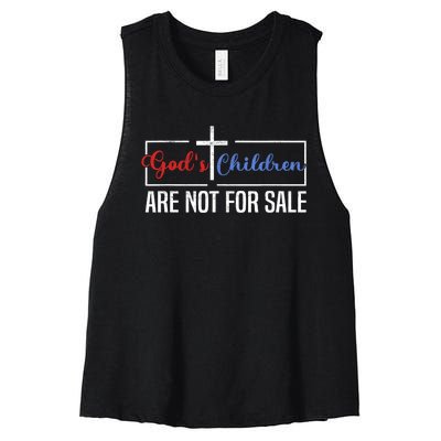 Gods Children Are Not For Sale Christian Women's Racerback Cropped Tank