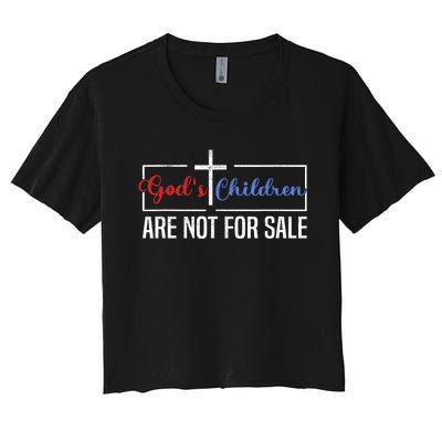 Gods Children Are Not For Sale Christian Women's Crop Top Tee