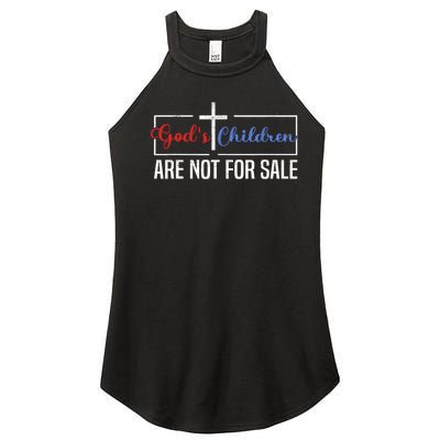 Gods Children Are Not For Sale Christian Women’s Perfect Tri Rocker Tank