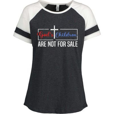 Gods Children Are Not For Sale Christian Enza Ladies Jersey Colorblock Tee