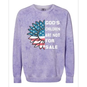 Gods Children Are Not For Sale Sunflower Design Colorblast Crewneck Sweatshirt