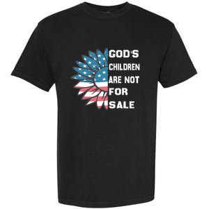 Gods Children Are Not For Sale Sunflower Design Garment-Dyed Heavyweight T-Shirt