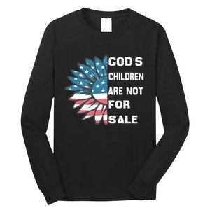 Gods Children Are Not For Sale Sunflower Design Long Sleeve Shirt