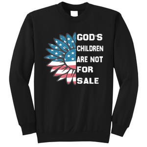 Gods Children Are Not For Sale Sunflower Design Sweatshirt