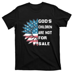 Gods Children Are Not For Sale Sunflower Design T-Shirt