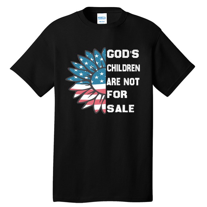 Gods Children Are Not For Sale Sunflower Design Tall T-Shirt