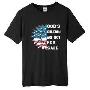 Gods Children Are Not For Sale Sunflower Design Tall Fusion ChromaSoft Performance T-Shirt