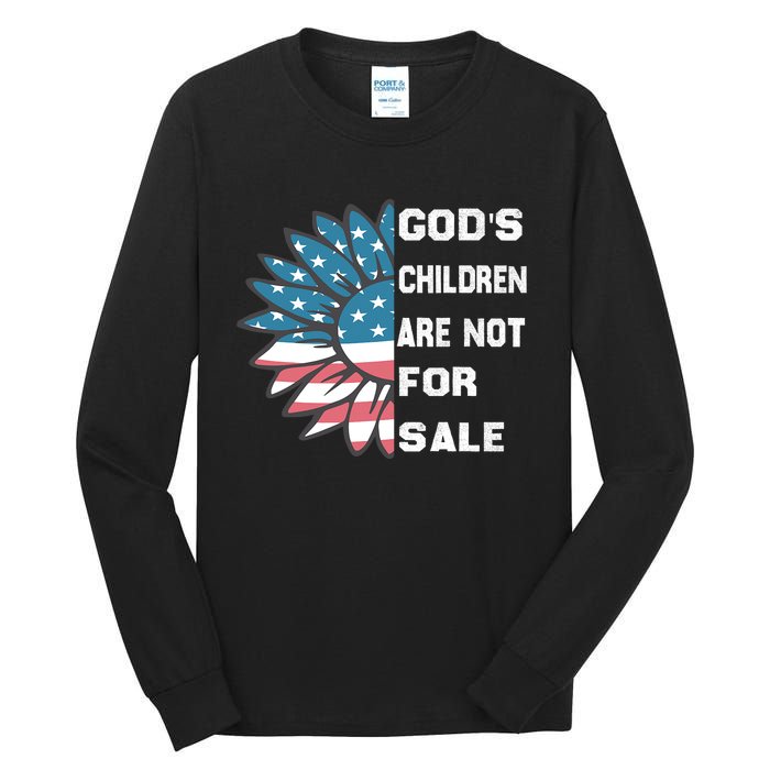 Gods Children Are Not For Sale Sunflower Design Tall Long Sleeve T-Shirt