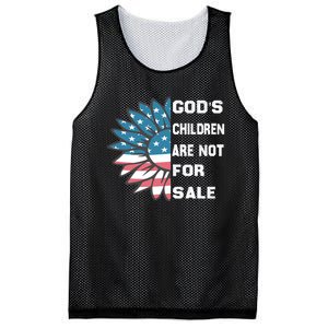 Gods Children Are Not For Sale Sunflower Design Mesh Reversible Basketball Jersey Tank