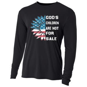 Gods Children Are Not For Sale Sunflower Design Cooling Performance Long Sleeve Crew