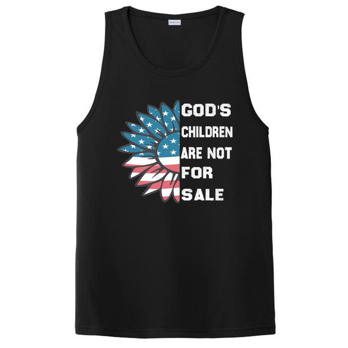 Gods Children Are Not For Sale Sunflower Design PosiCharge Competitor Tank