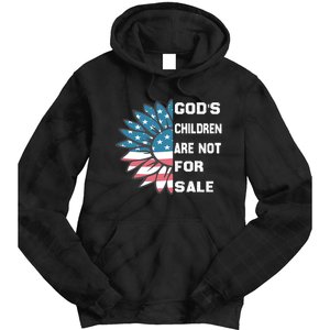 Gods Children Are Not For Sale Sunflower Design Tie Dye Hoodie