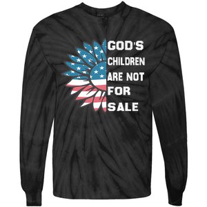 Gods Children Are Not For Sale Sunflower Design Tie-Dye Long Sleeve Shirt