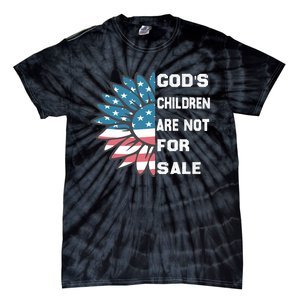 Gods Children Are Not For Sale Sunflower Design Tie-Dye T-Shirt